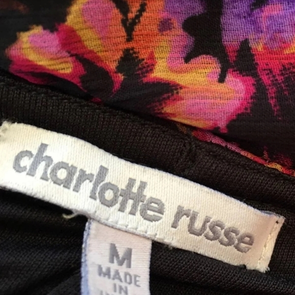 Charlotte Russe strapless floral dress M 6/7 - Picture 8 of 10